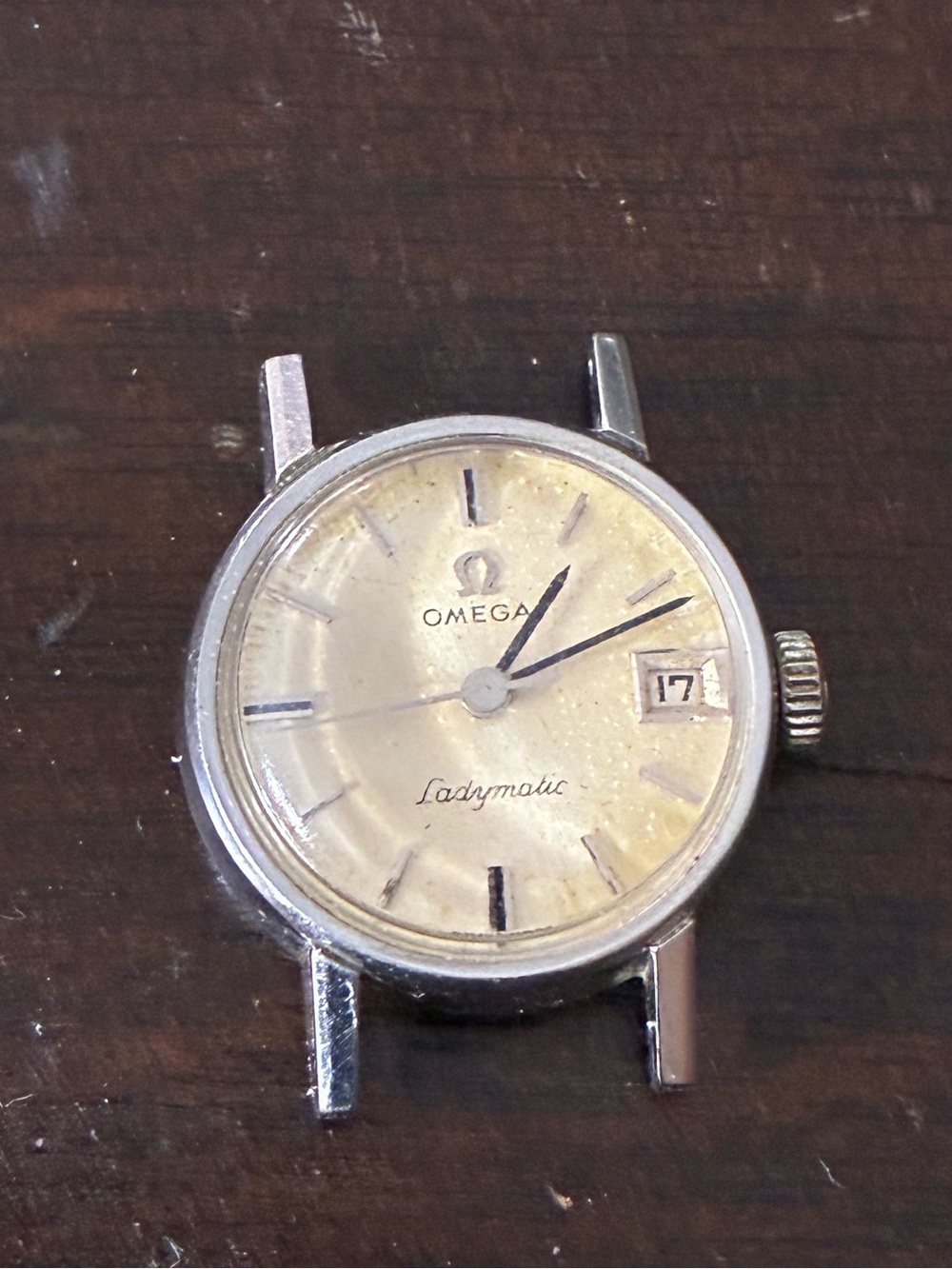 Omega Ladymatic Cream Dial with Silver Accents